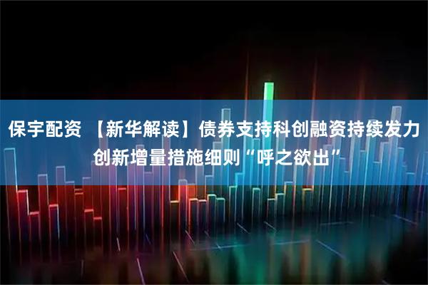 保宇配资 【新华解读】债券支持科创融资持续发力 创新增量措施细则“呼之欲出”