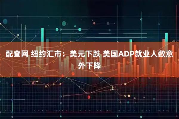配查网 纽约汇市：美元下跌 美国ADP就业人数意外下降