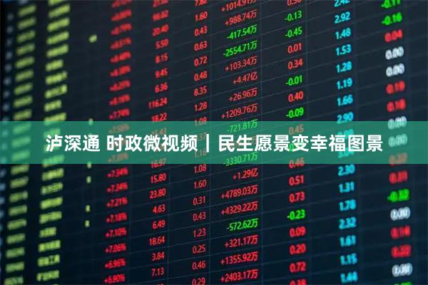 泸深通 时政微视频|民生愿景变幸福图景