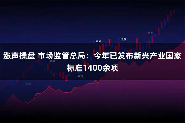 涨声操盘 市场监管总局：今年已发布新兴产业国家标准1400余项